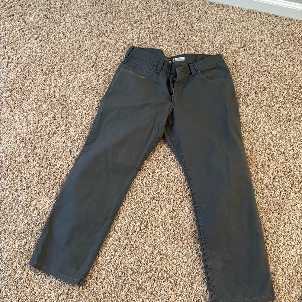 Two pairs of Carhartt Charcoal Relaxed Fit Pants.